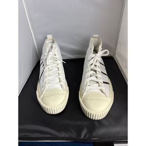 Valentino Garavani VLTN Print White Leather High-Top Sneakers Size 44
